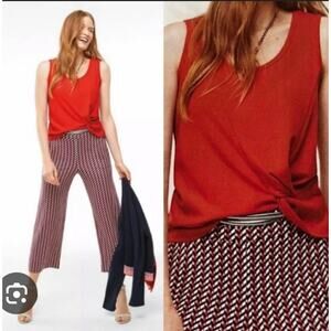 Cabi Women's Knotty Twist Tank Top Red Sleeveless Style - Size M